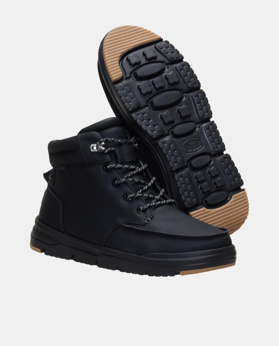 Botas de atacadores de homem impermeáveis Preto-5