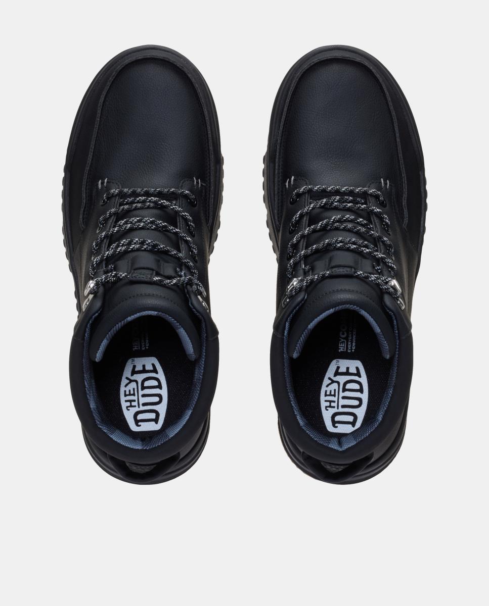 Botas de atacadores de homem impermeáveis Preto-8