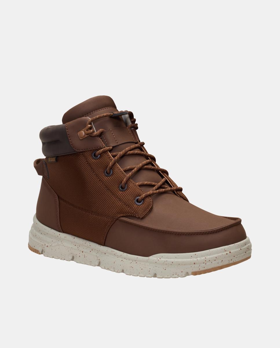 Botas de atacadores de homem em nylon Castanho-escuro-3