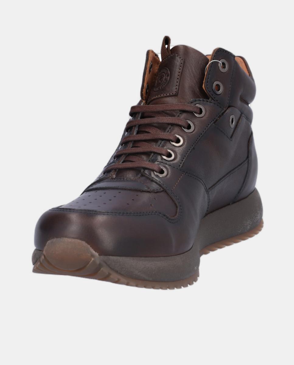Botins em Pele com Xdry e Atacadores Castanho-3