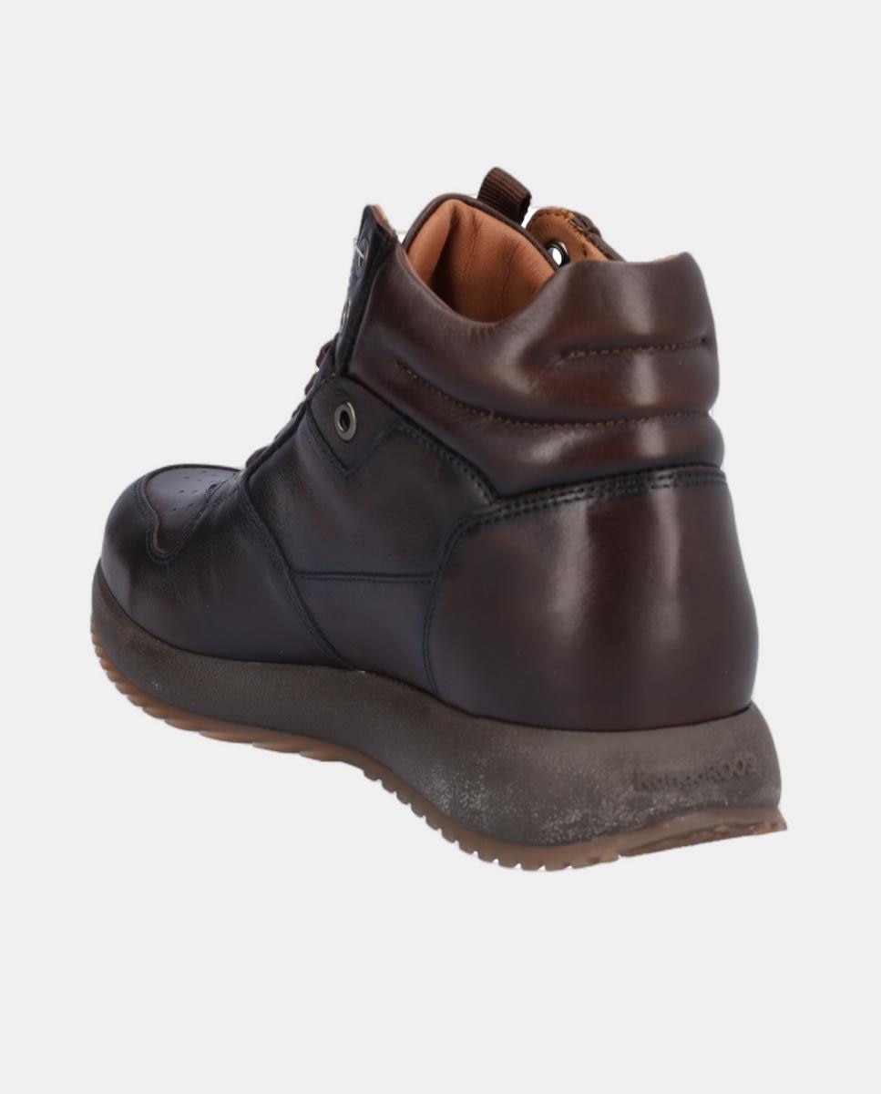 Botins em Pele com Xdry e Atacadores Castanho-5