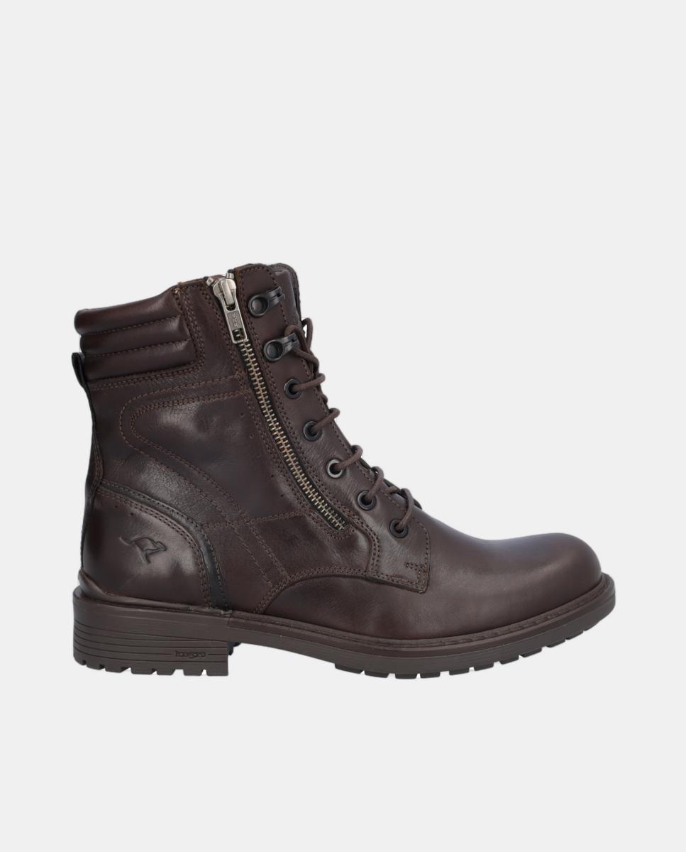 Imagem 0 de Bota em Pele com Atacadores e Fechos de Correr