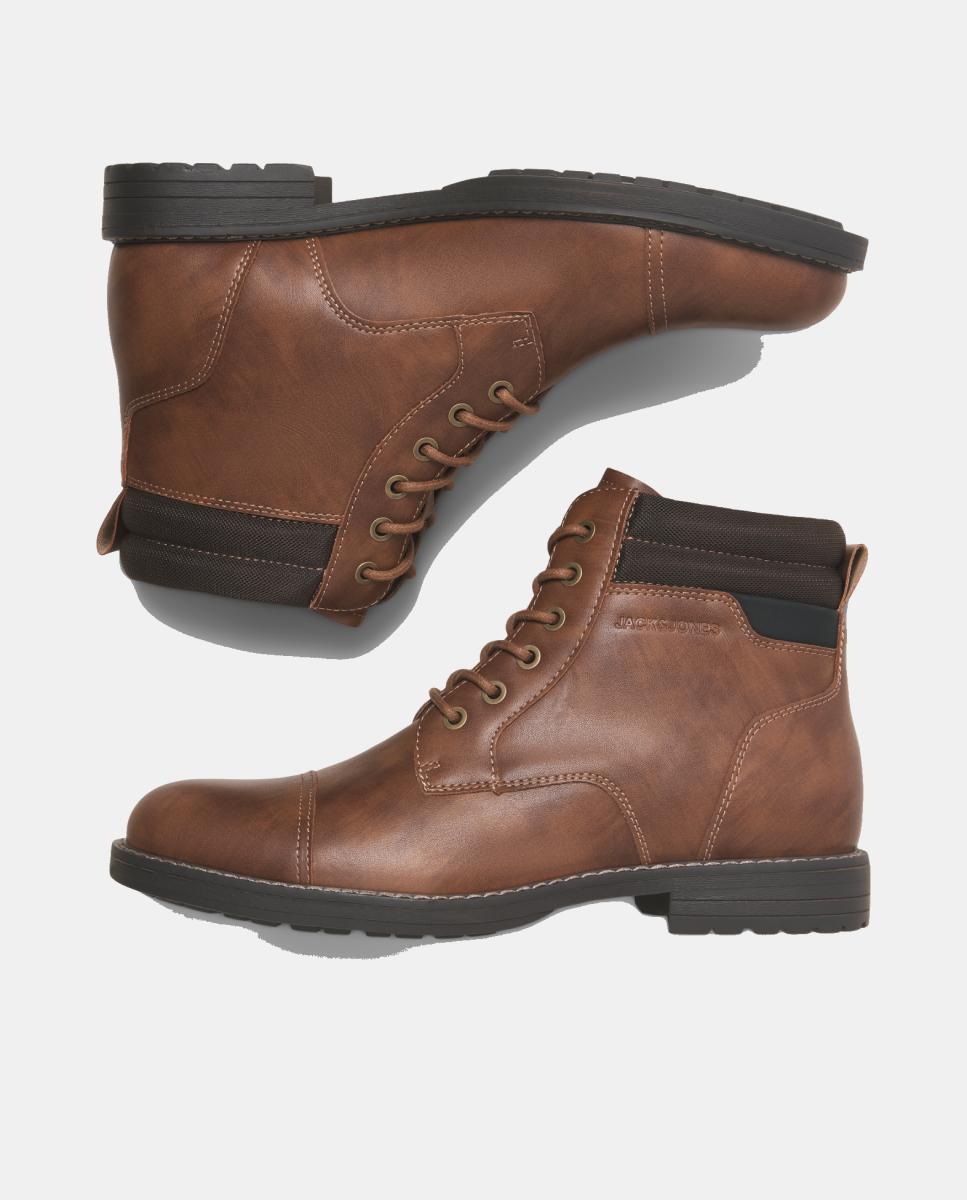 Botas de hombre estilo casual con cordones - Jack & Jones - Marrón Marrón-2