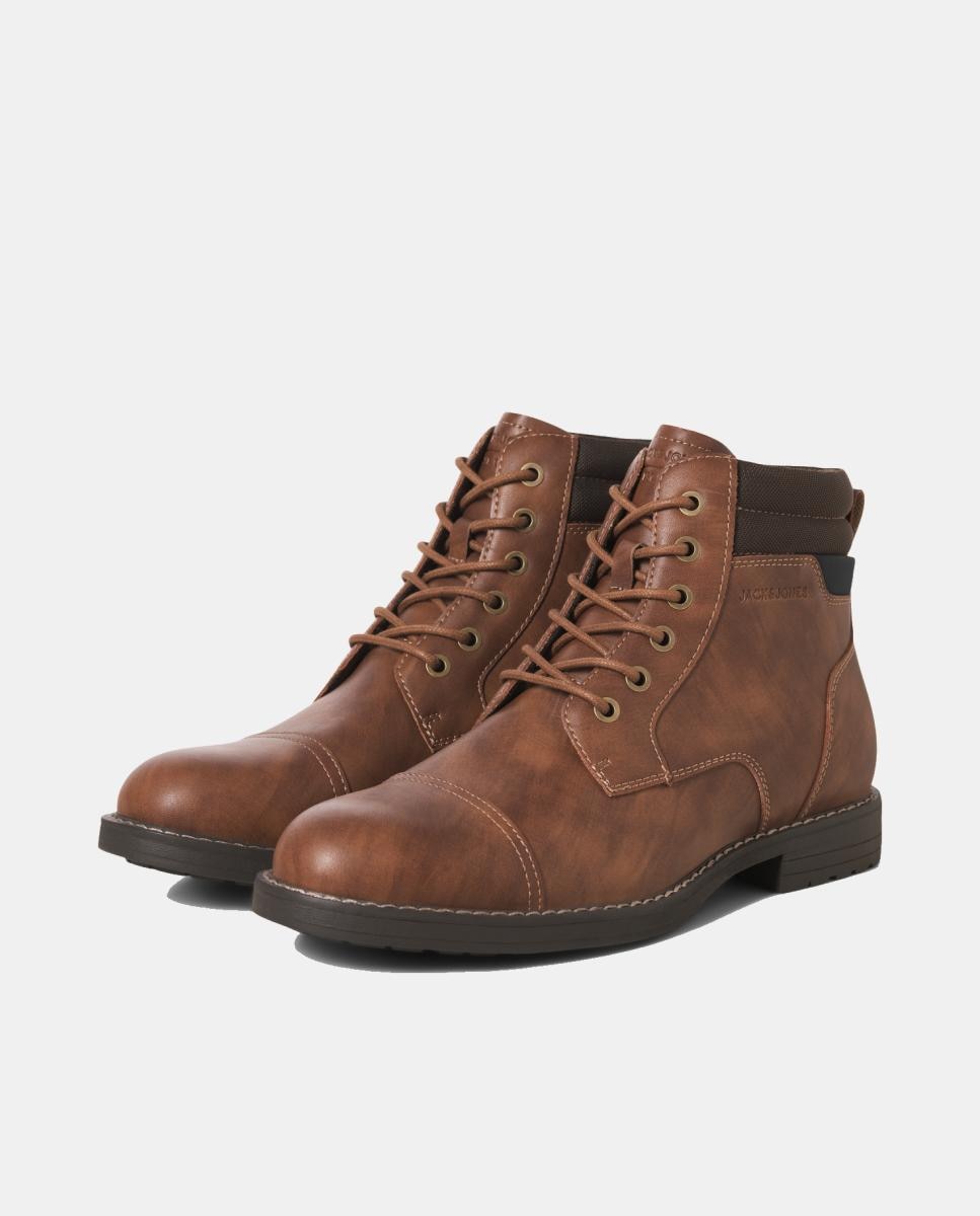 Botas de hombre estilo casual con cordones - Jack & Jones - Marrón Marrón-3