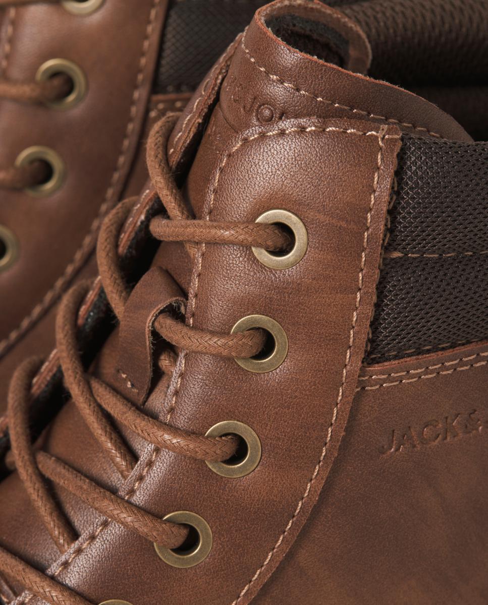 Botas de hombre estilo casual con cordones - Jack & Jones - Marrón Marrón-4