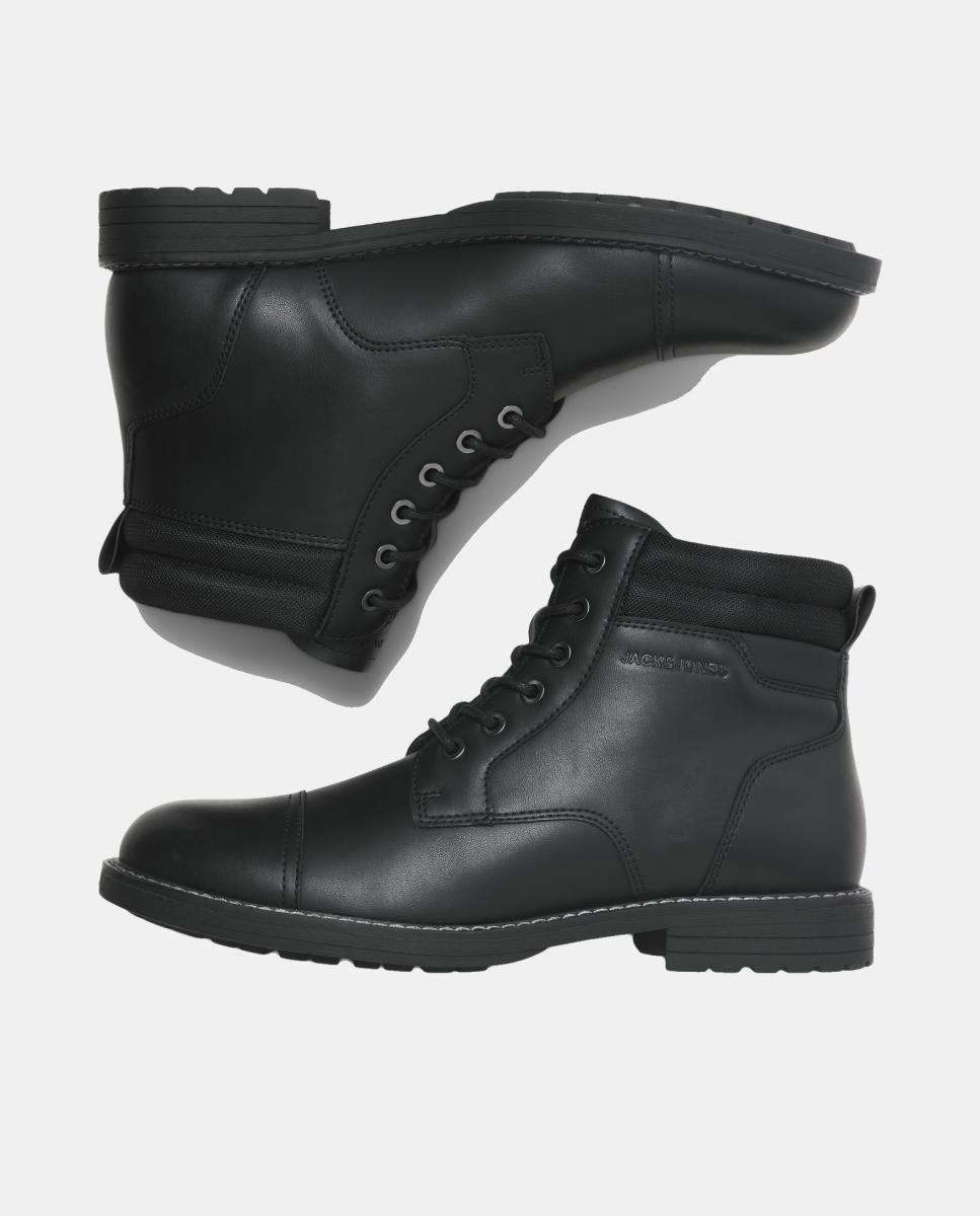Botas estilo casual com atacadores Preto-2