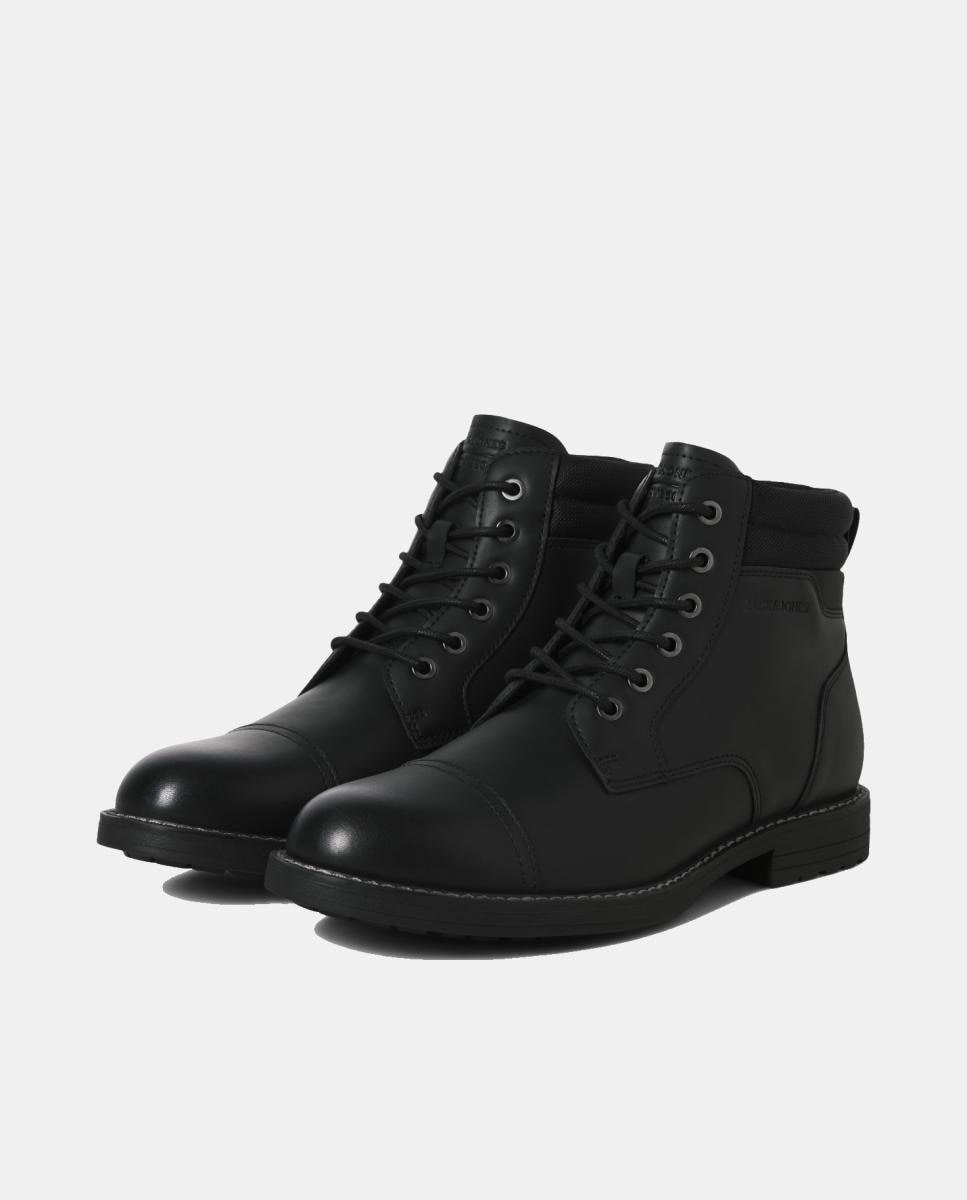 Botas estilo casual com atacadores Preto-3