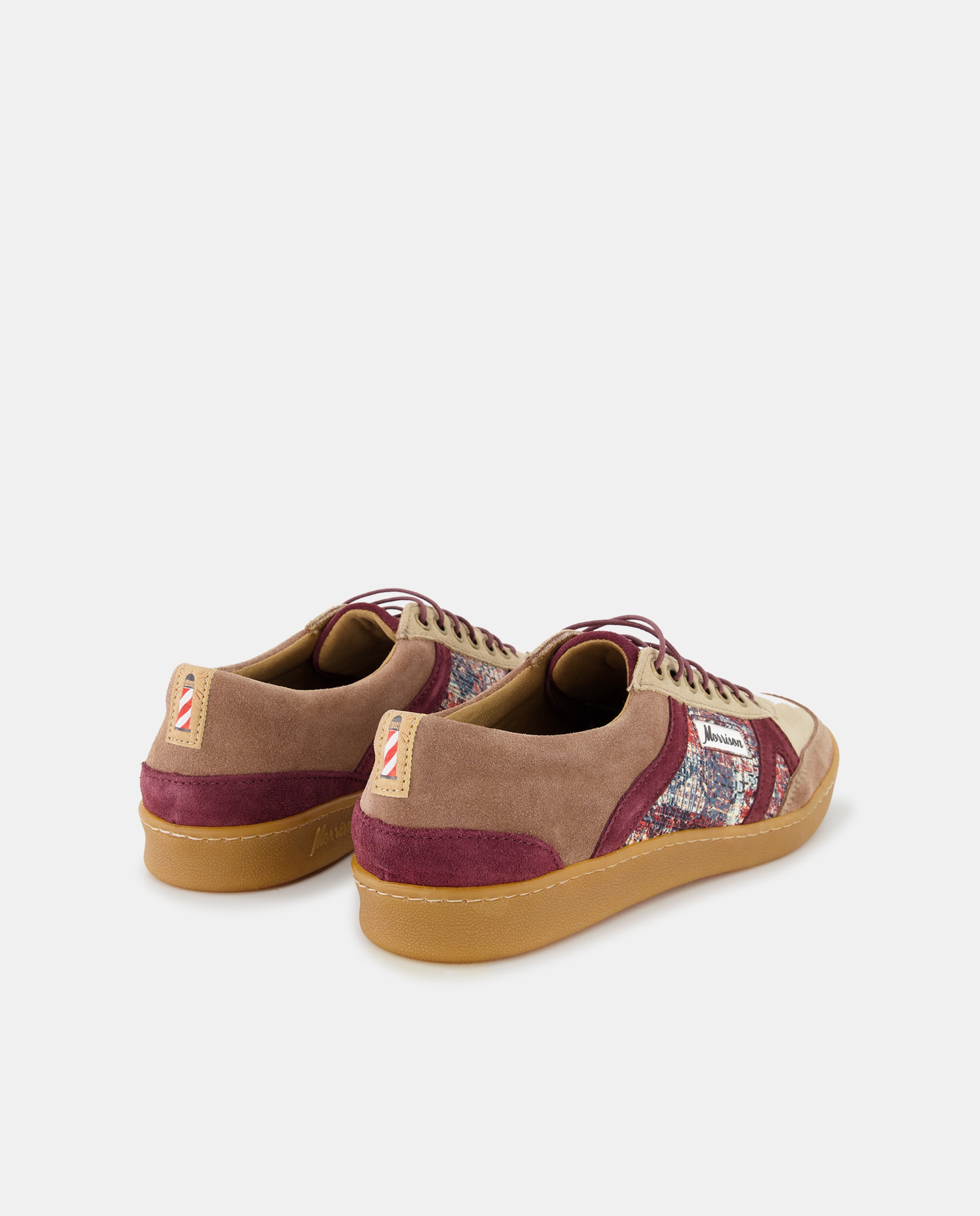 Sapatilhas Baixas Cherokee com Estampado Abstrato, Sola de Borracha e em Croute Bege-5