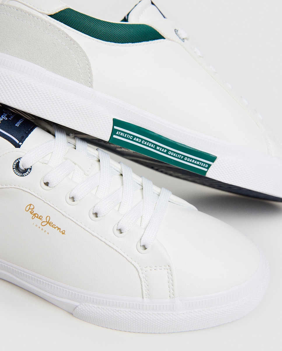 Zapatilla de corte bajo con suela vulcanizada y detalles en contraste de color. - Pepe Jeans - Verde Verde-4