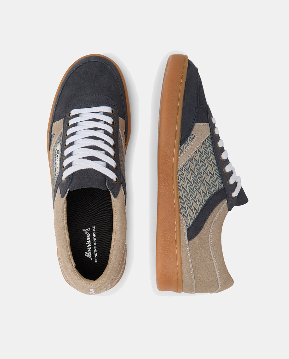 Sapatilhas Unissexo de Croute com Estampados Únicos Azul-4
