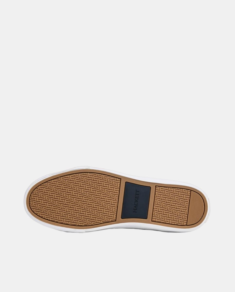 Zapatillas deportivas de hombre Blake Handle de cuero con cordones. - Hackett - Marrón oscuro Marrón oscuro-6