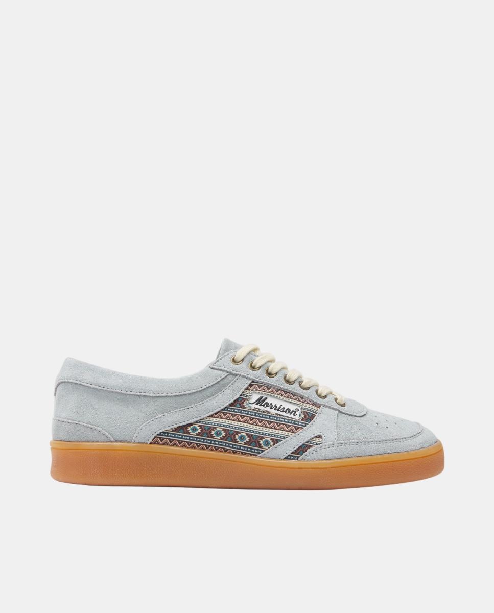 Imagen 0 de Zapatillas unisex de serraje con estampados únicos. Gris Topo