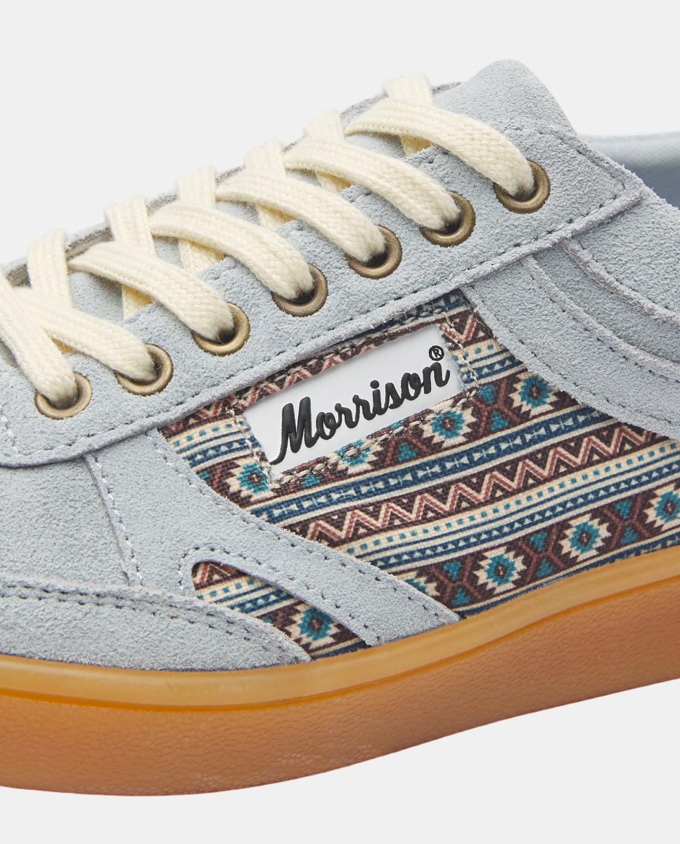 Zapatillas unisex de serraje con estampados únicos. - Morrison - Gris Topo Gris Topo-3