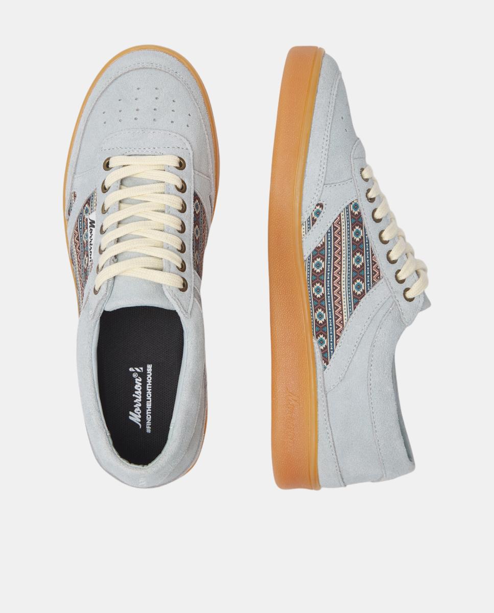 Zapatillas unisex de serraje con estampados únicos. - Morrison - Gris Topo Gris Topo-4