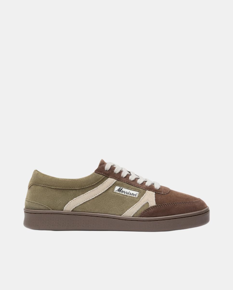 Imagen 0 de Zapatillas unisex de serraje con estampados únicos. Verde oscuro