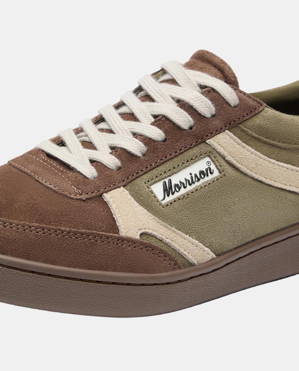 Zapatillas unisex de serraje con estampados únicos. - Morrison - Verde oscuro Verde oscuro-5