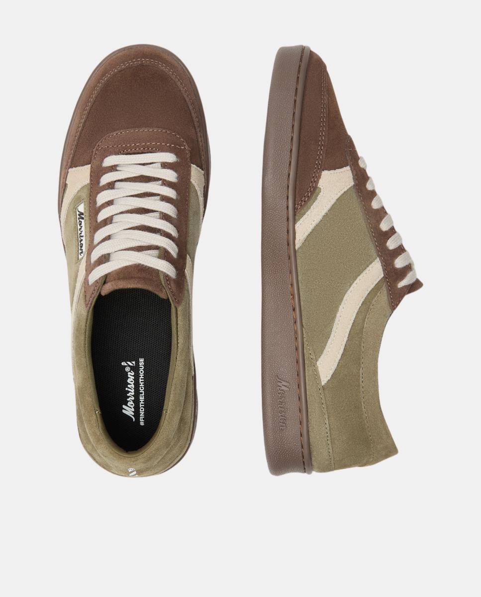 Zapatillas unisex de serraje con estampados únicos. - Morrison - Verde oscuro Verde oscuro-6