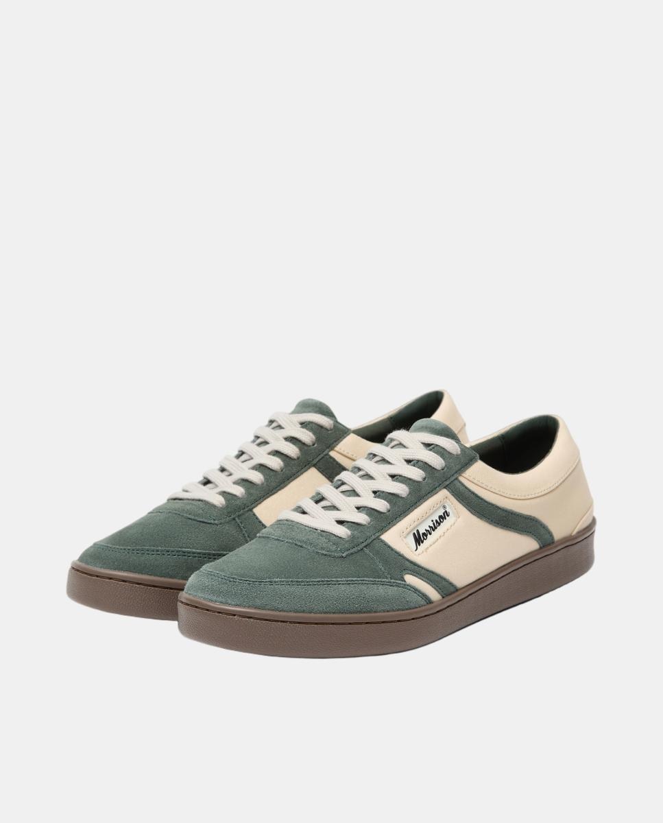 Zapatillas unisex de serraje con estampados únicos. - Morrison - Crema Crema-2
