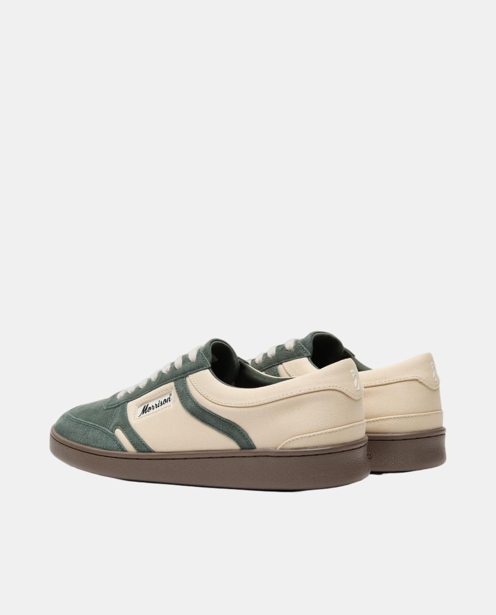 Zapatillas unisex de serraje con estampados únicos. - Morrison - Crema Crema-3