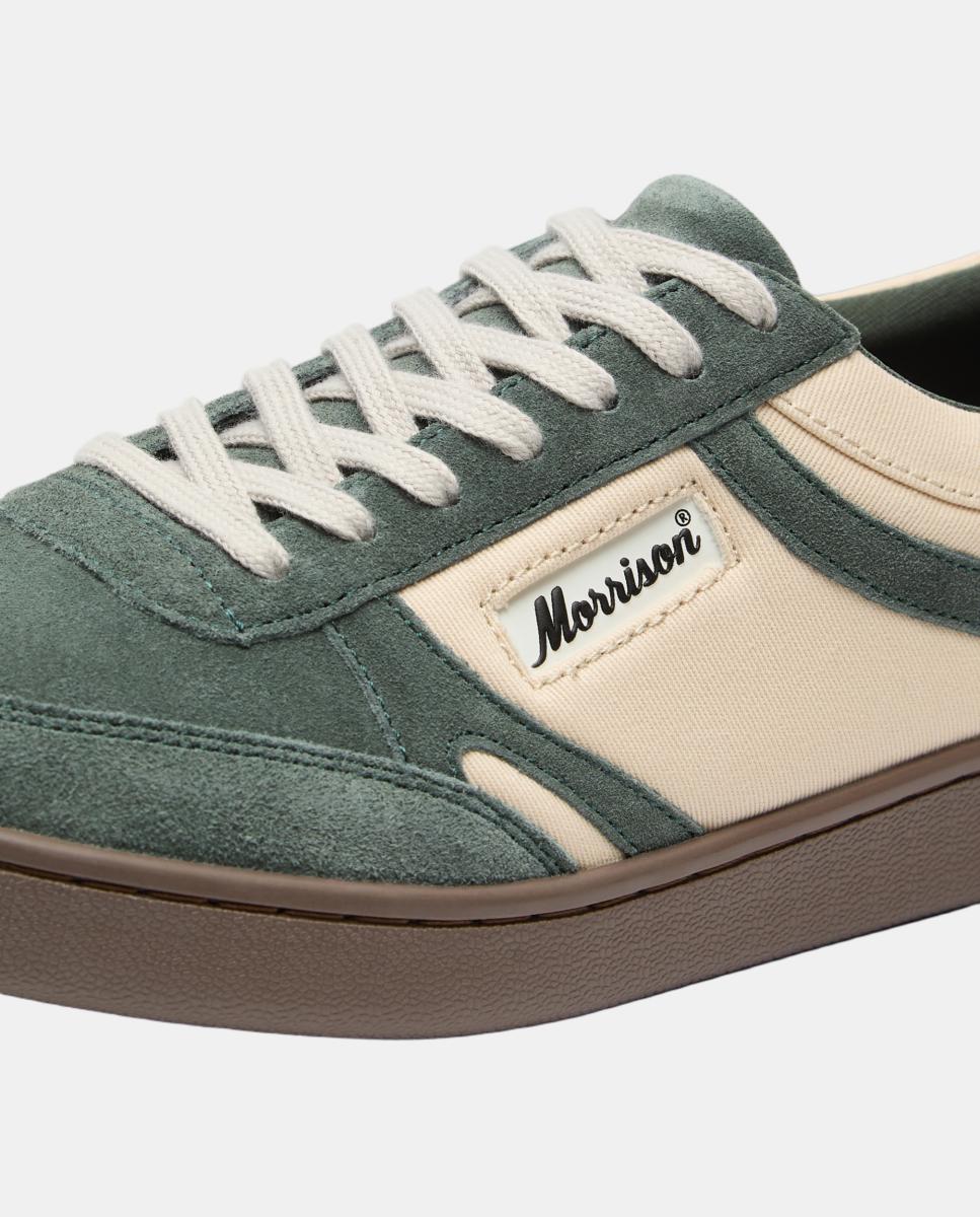 Zapatillas unisex de serraje con estampados únicos. - Morrison - Crema Crema-5