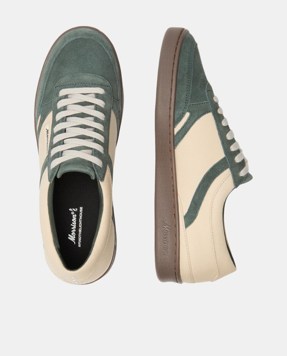Zapatillas unisex de serraje con estampados únicos. - Morrison - Crema Crema-6