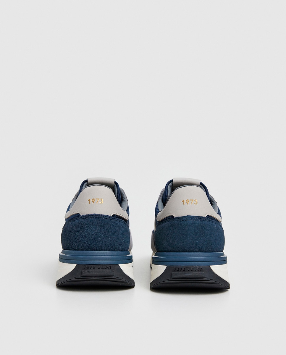 Sapatilhas Buster Supra com Fita Lateral e Logótipo Azul-acinzentado-4