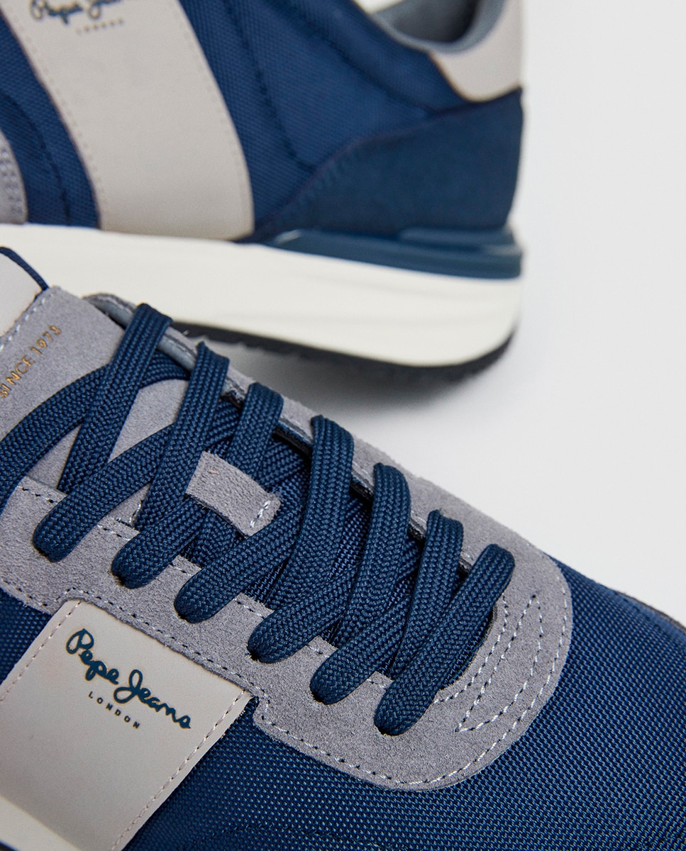 Sapatilhas Buster Supra com Fita Lateral e Logótipo Azul-acinzentado-5