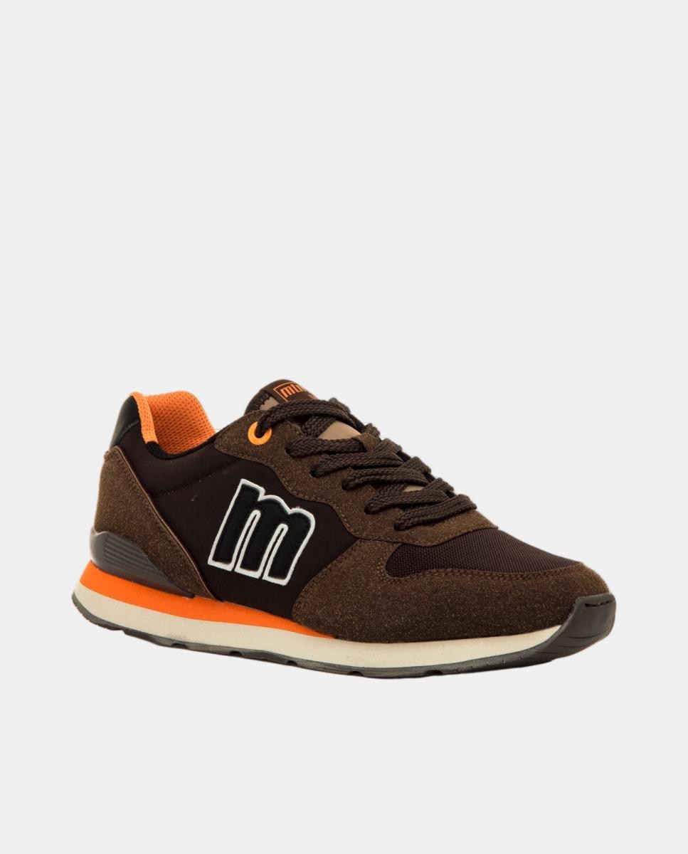 Zapatillas deportivas de hombre en color negro con logotipo - Mustang - Carbono Marrón chocolate-2