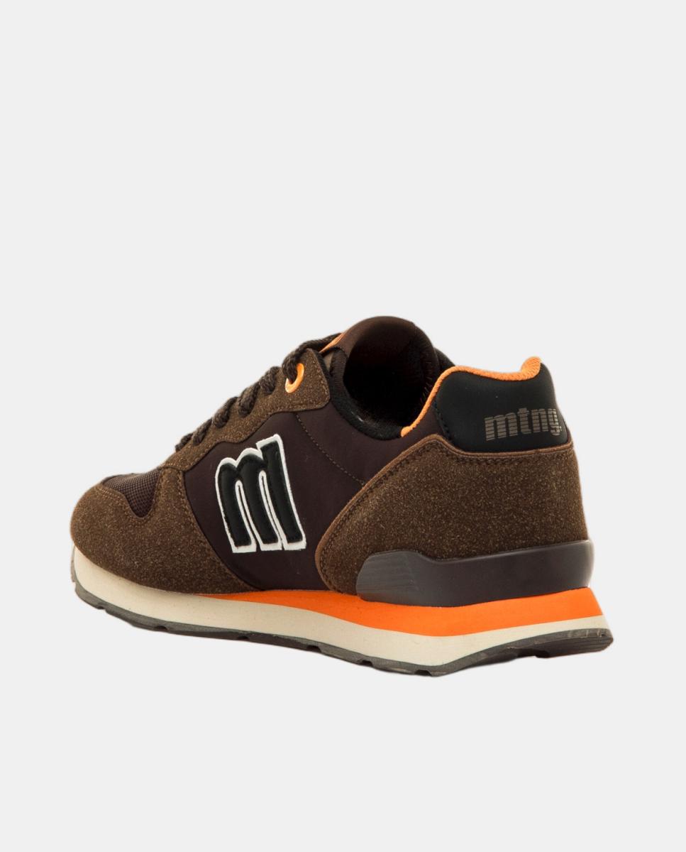 Zapatillas deportivas de hombre en color negro con logotipo - Mustang - Carbono Marrón chocolate-4