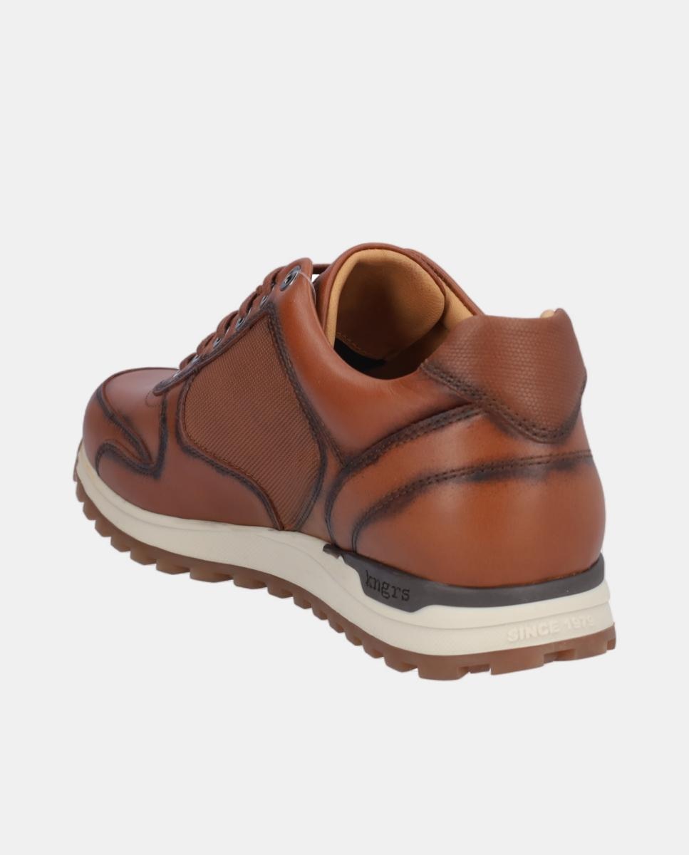 Sapatos Desportivos em Pele com Atacadores Couro-5