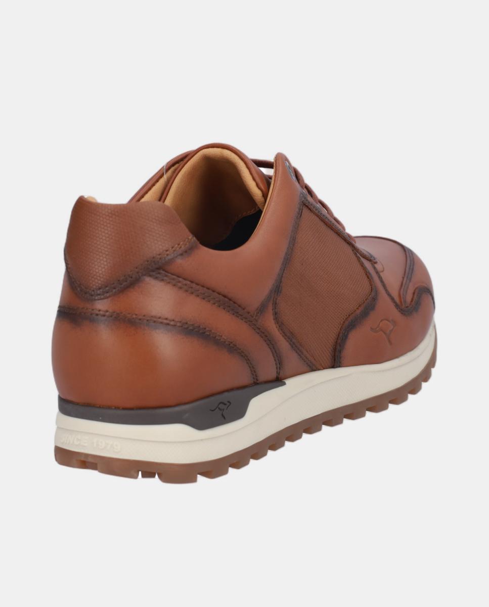 Sapatos Desportivos em Pele com Atacadores Couro-6