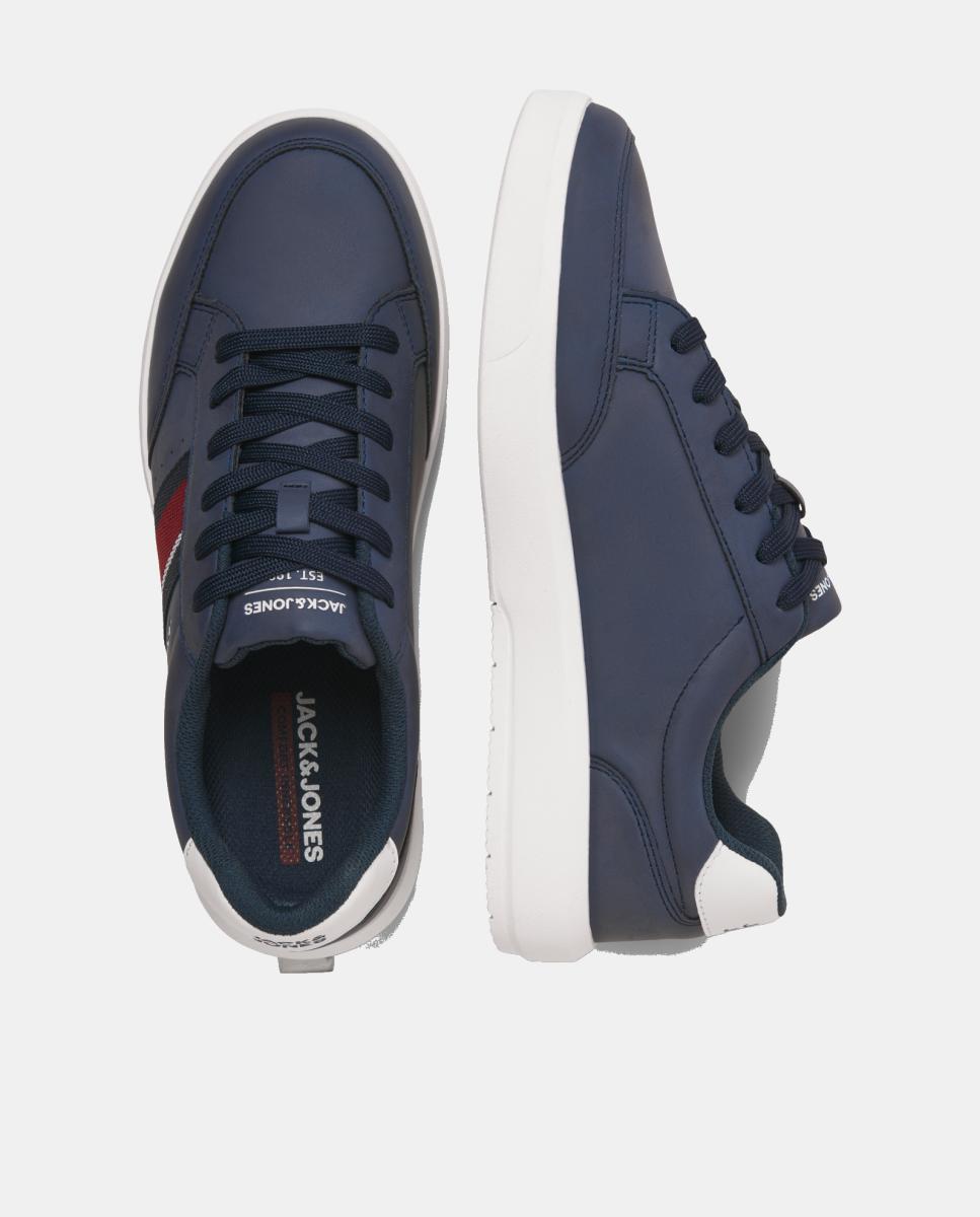 Sapatilhas tipo casual com detalhe lateral Azul-marinho-2