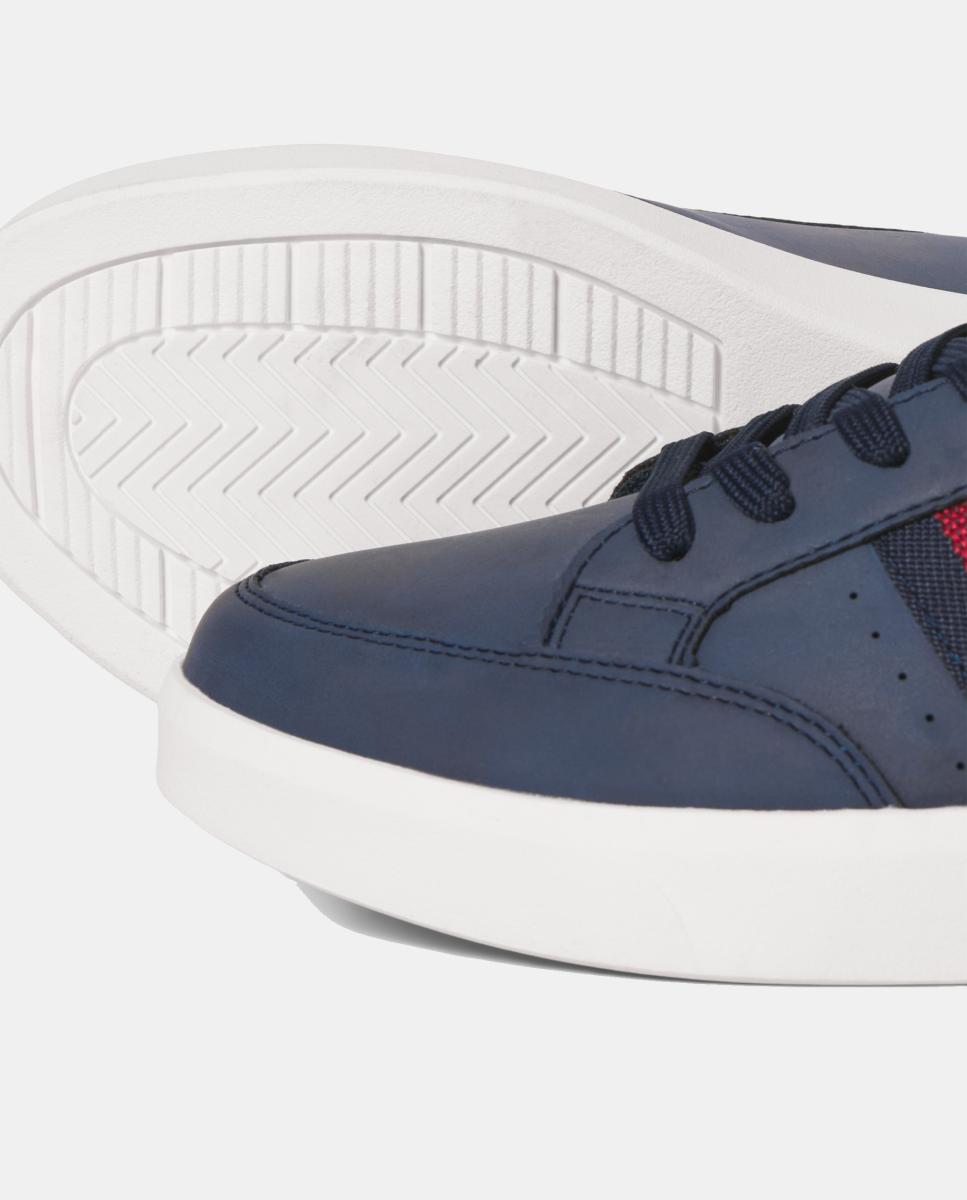 Sapatilhas tipo casual com detalhe lateral Azul-marinho-5