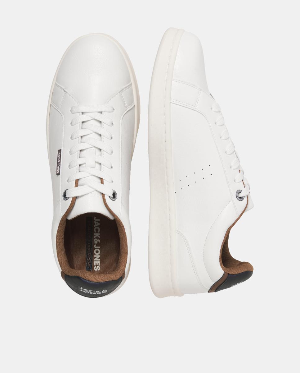 Sapatilhas tipo casual com atacadores Branco-2