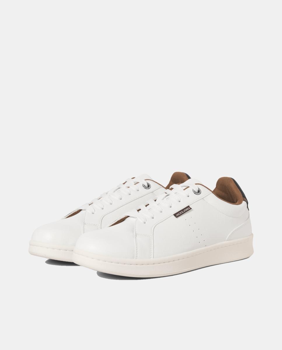 Sapatilhas tipo casual com atacadores Branco-3