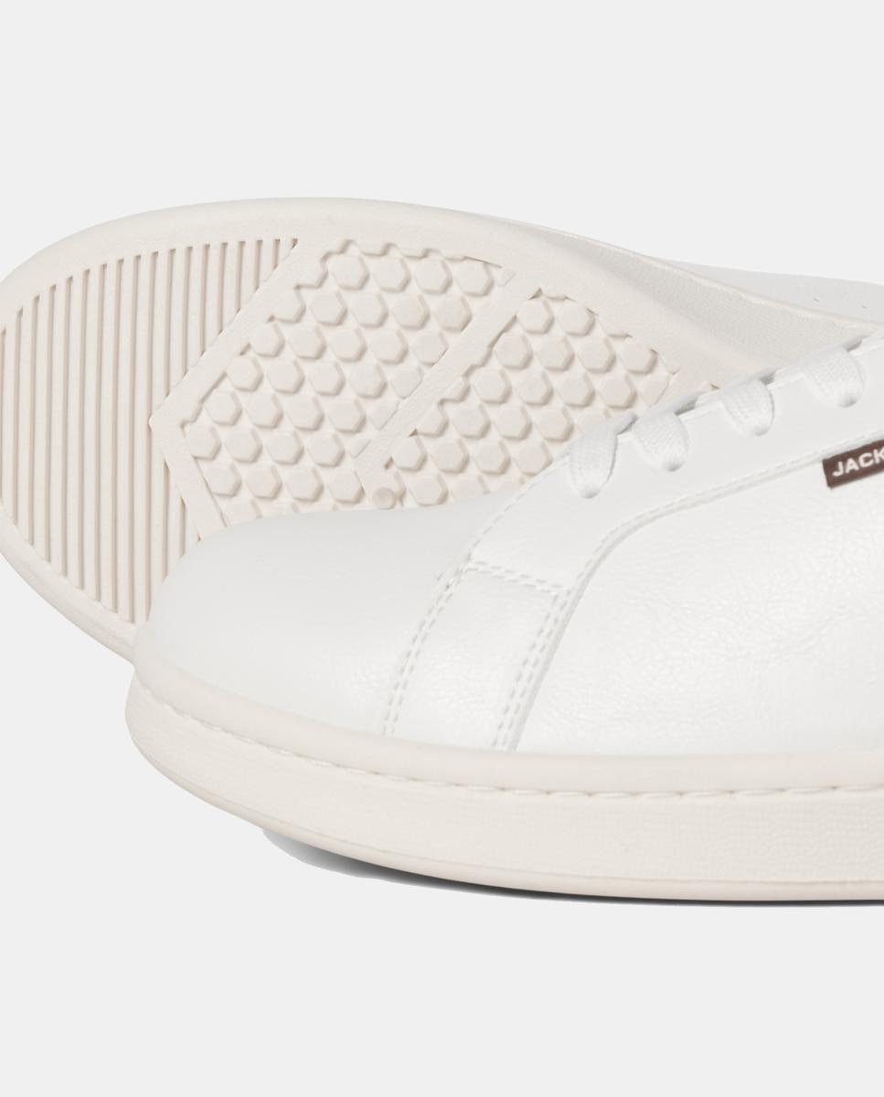 Sapatilhas tipo casual com atacadores Branco-5