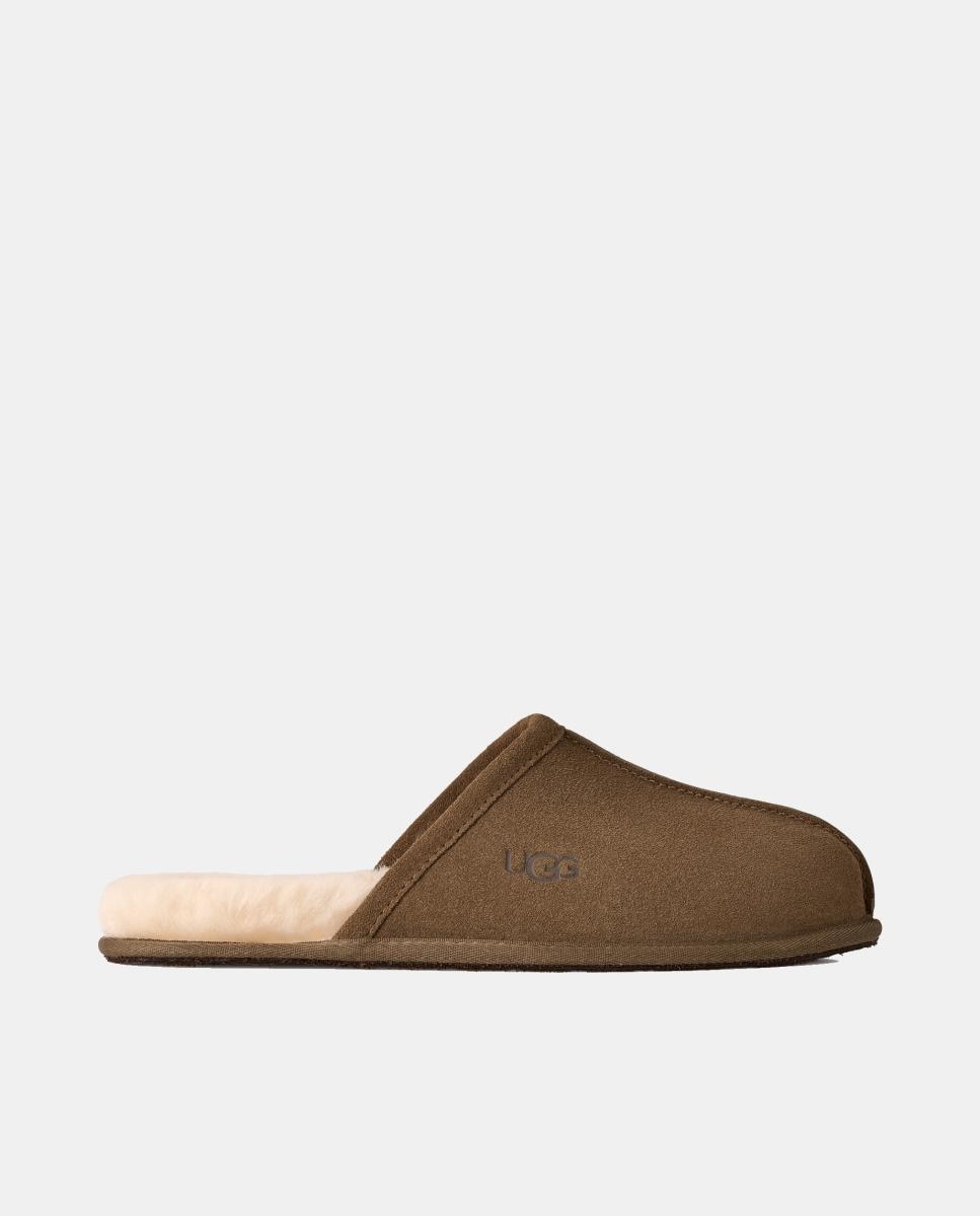 Imagen 0 de Zapatilla casa de piel scuff Marrón topo