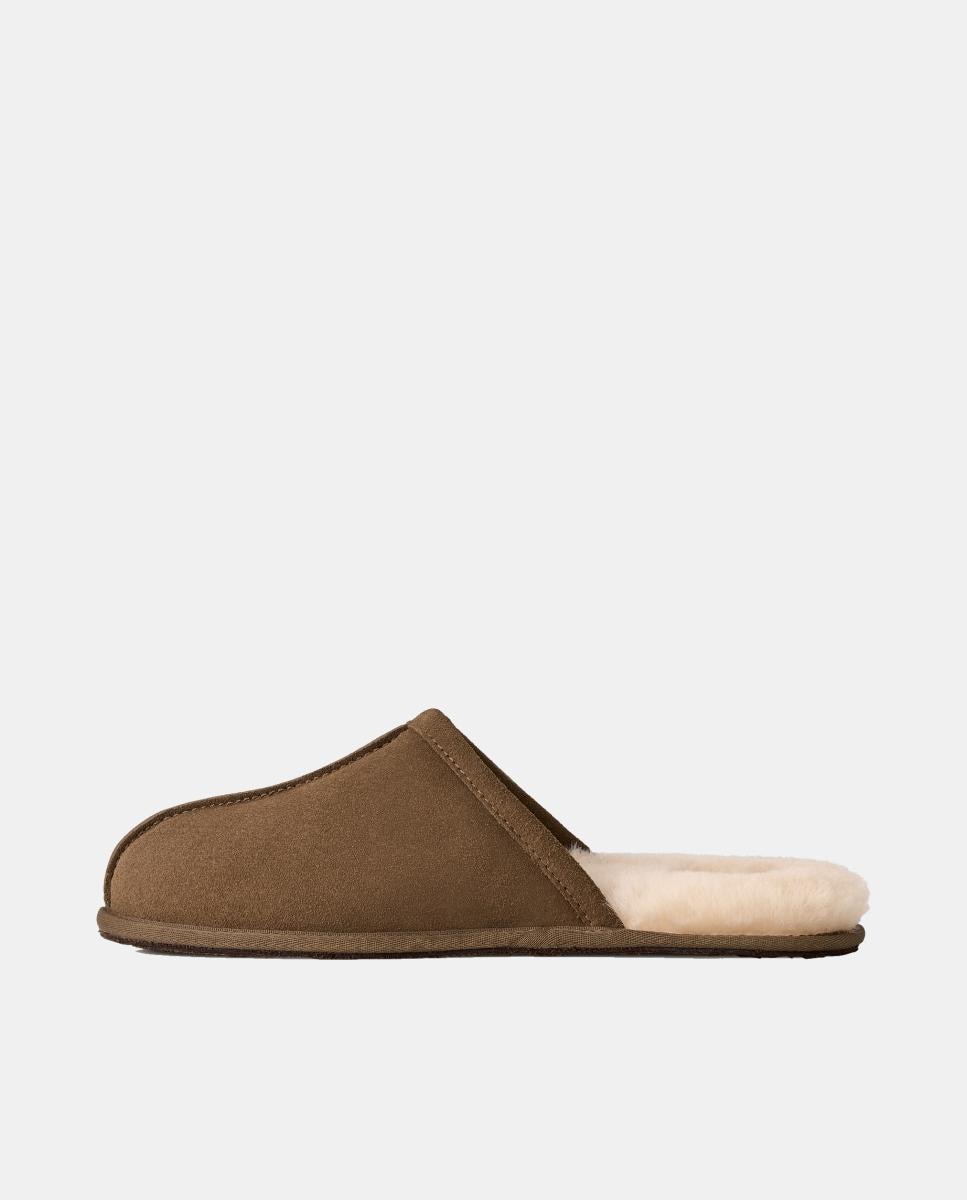 Zapatilla casa de piel scuff - UGG - Marrón topo Marrón topo-3