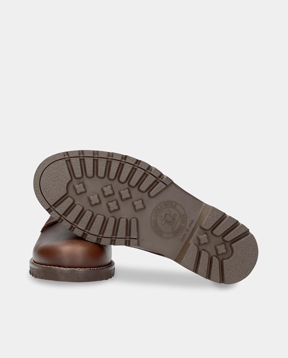 Sapatos de Atacadores em Pele Waterproof com Forro Gore-Tex - Castanho Castanho-5