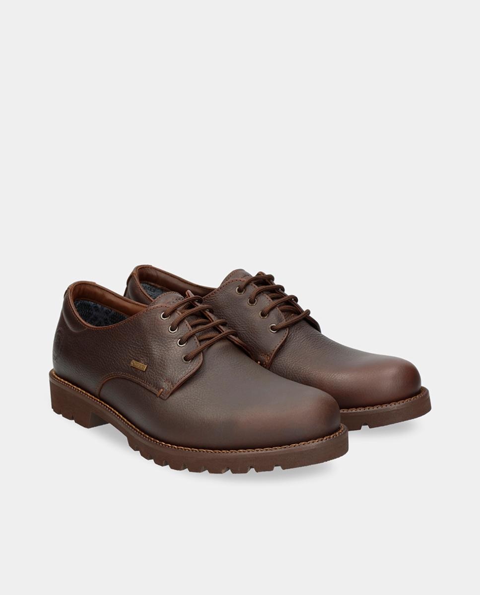 Sapatos de Atacadores em Pele Waterproof com Forro Gore-Tex - Castanho Castanho-6