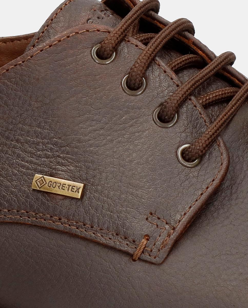 Sapatos de Atacadores em Pele Waterproof com Forro Gore-Tex - Castanho Castanho-8