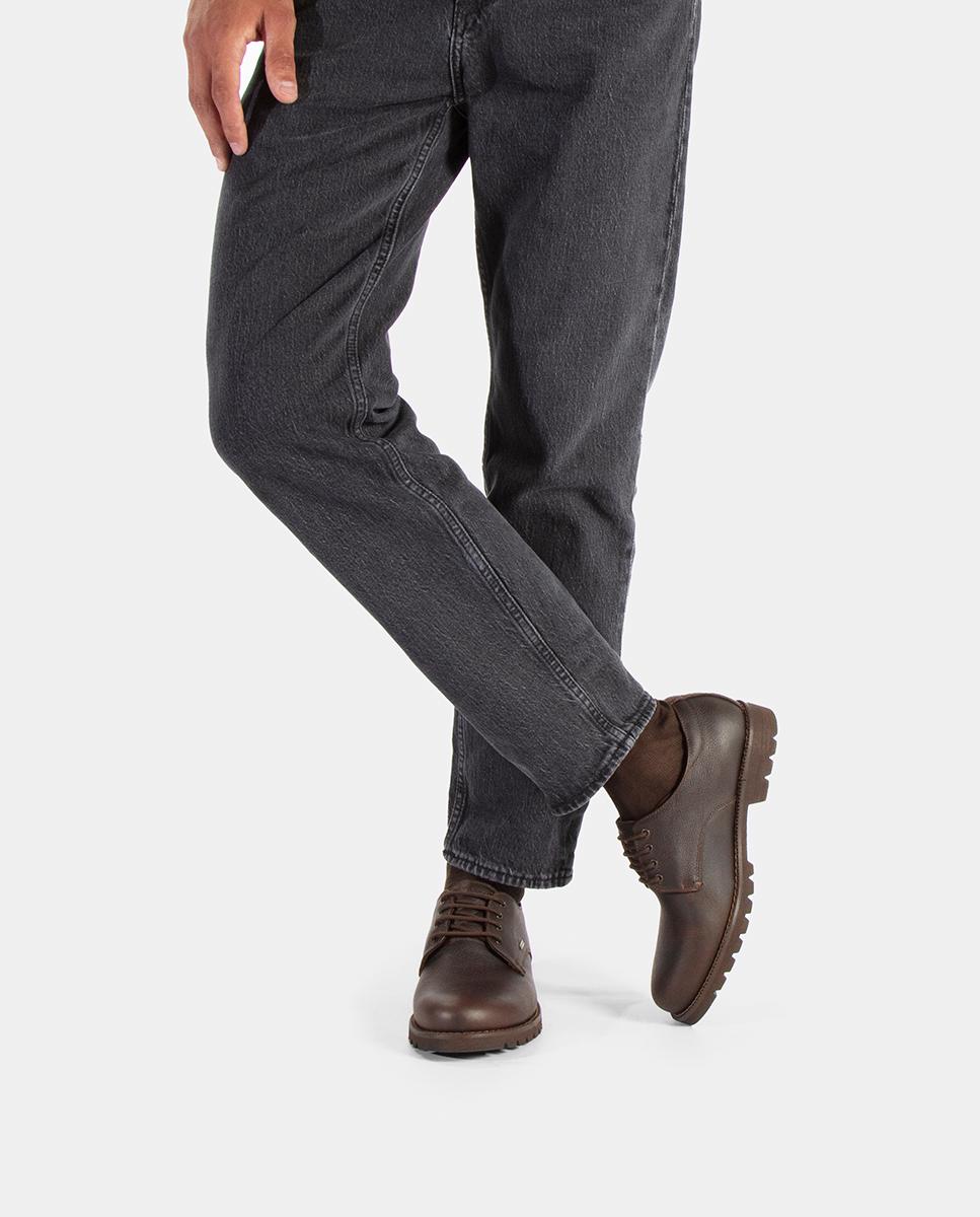 Sapatos de Atacadores em Pele Waterproof com Forro Gore-Tex - Castanho Castanho-10