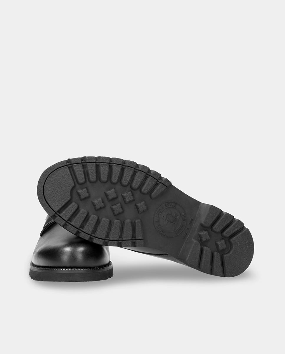 Sapatos de Atacadores em Pele Waterproof com Forro Gore-Tex - Preto Preto-5