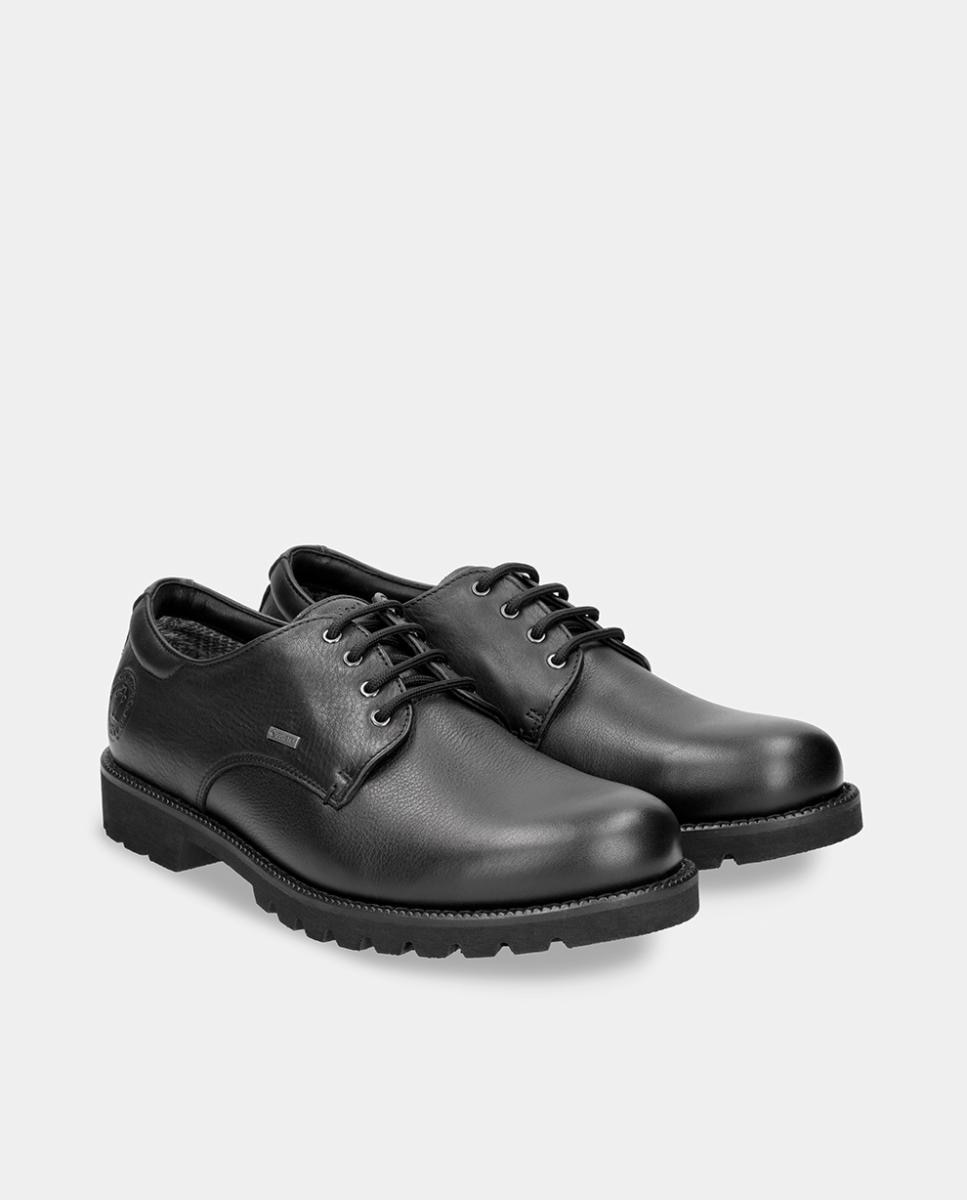 Sapatos de Atacadores em Pele Waterproof com Forro Gore-Tex - Preto Preto-6