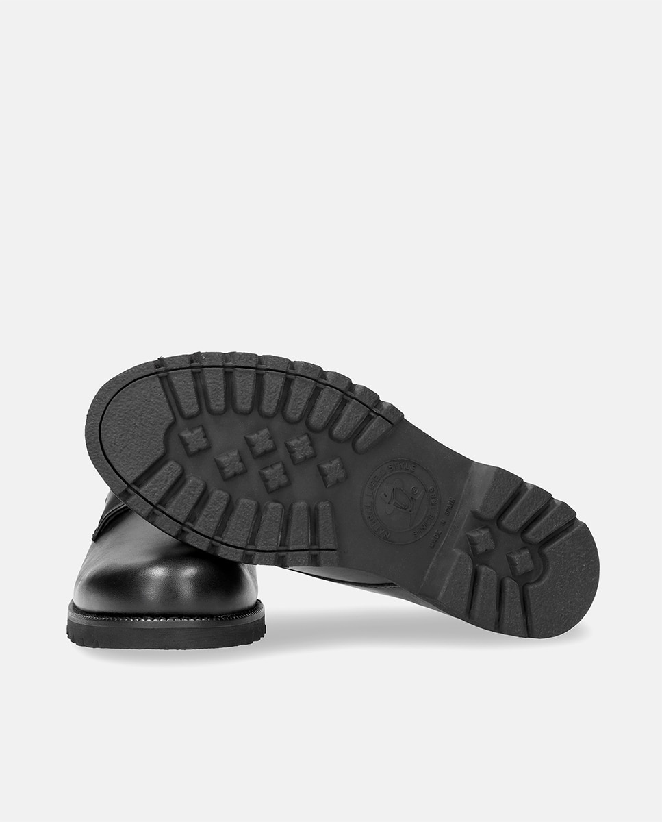 Sapatos de Atacadores em Pele Waterproof com Forro Gore-Tex - Preto Preto-13
