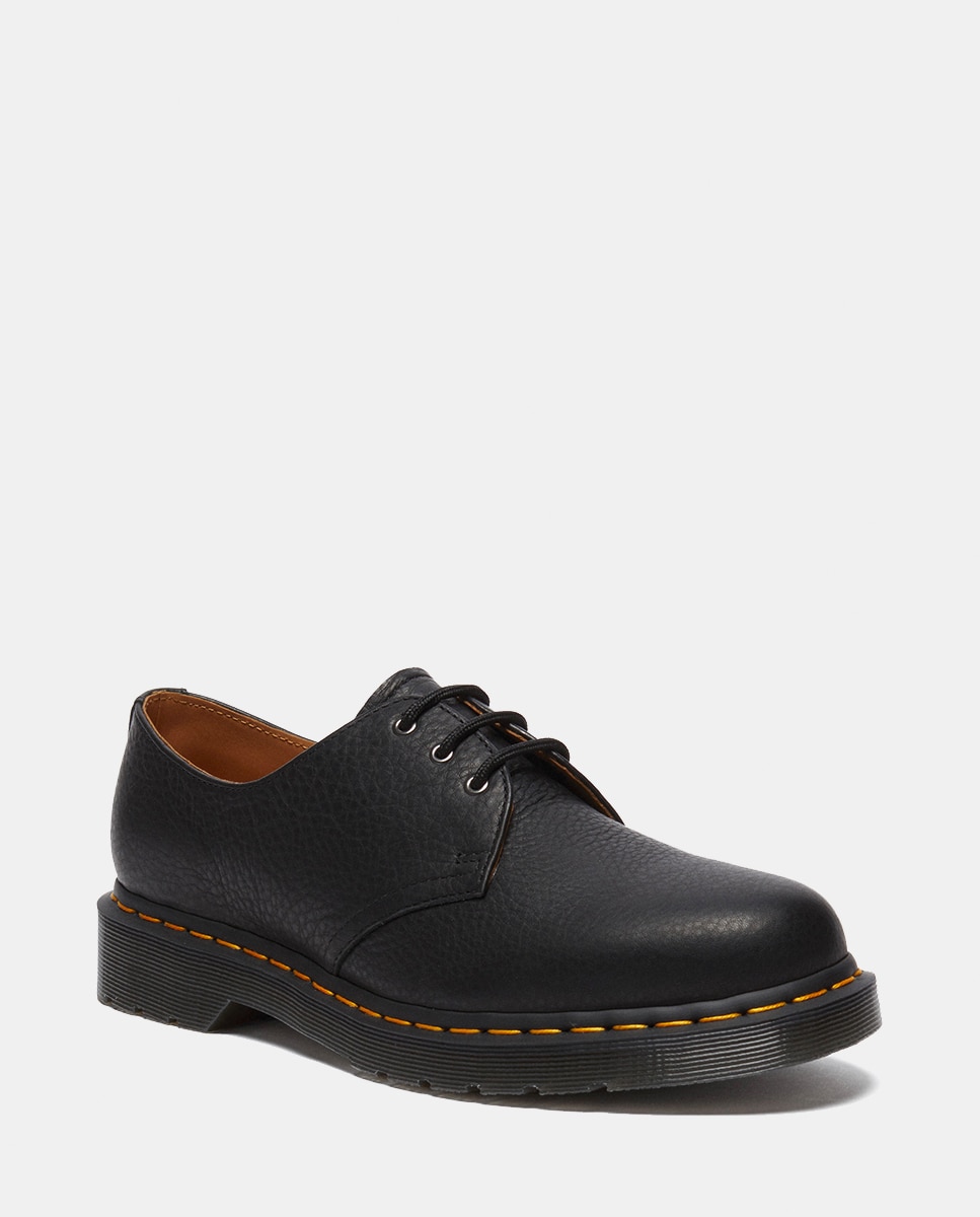 Sapatos de Atacadores 1461 em Pele Preto-2