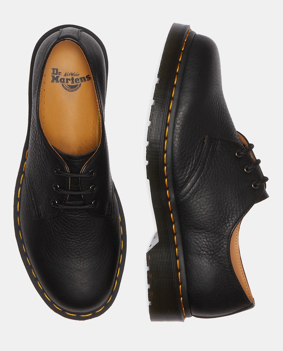 Sapatos de Atacadores 1461 em Pele Preto-7