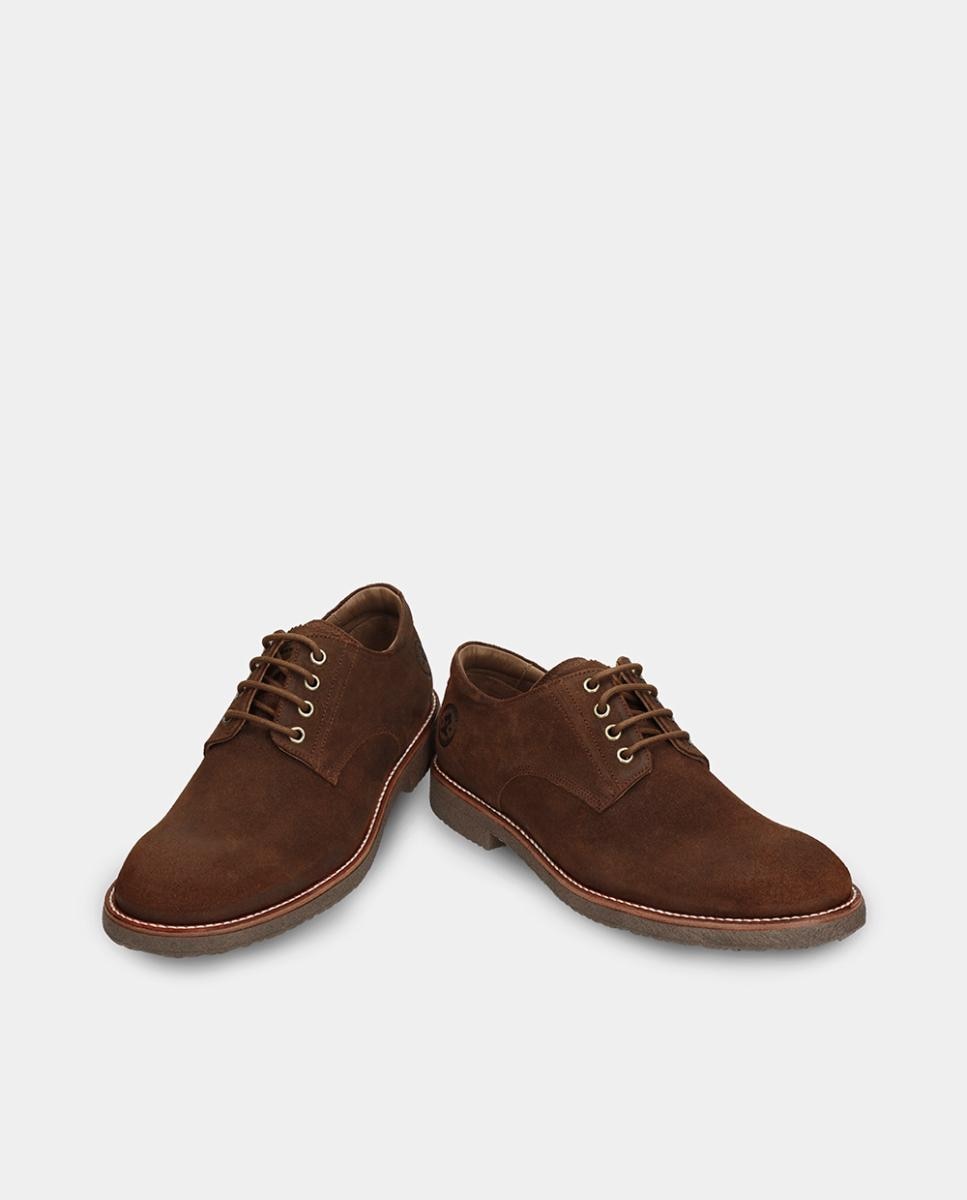 Sapatos de Atacadores em Velour com Forro de Pele Couro-2