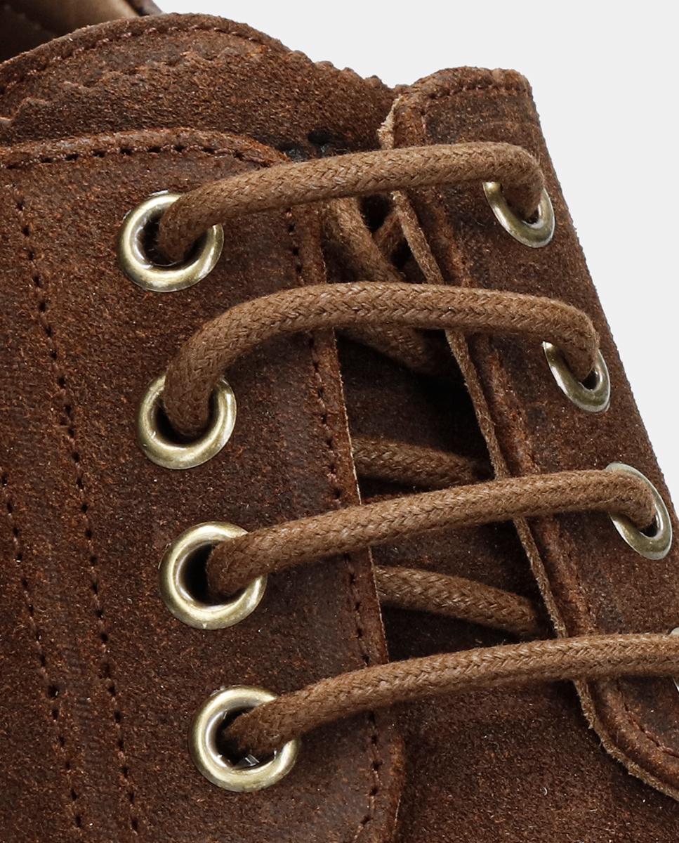 Sapatos de Atacadores em Velour com Forro de Pele Couro-6
