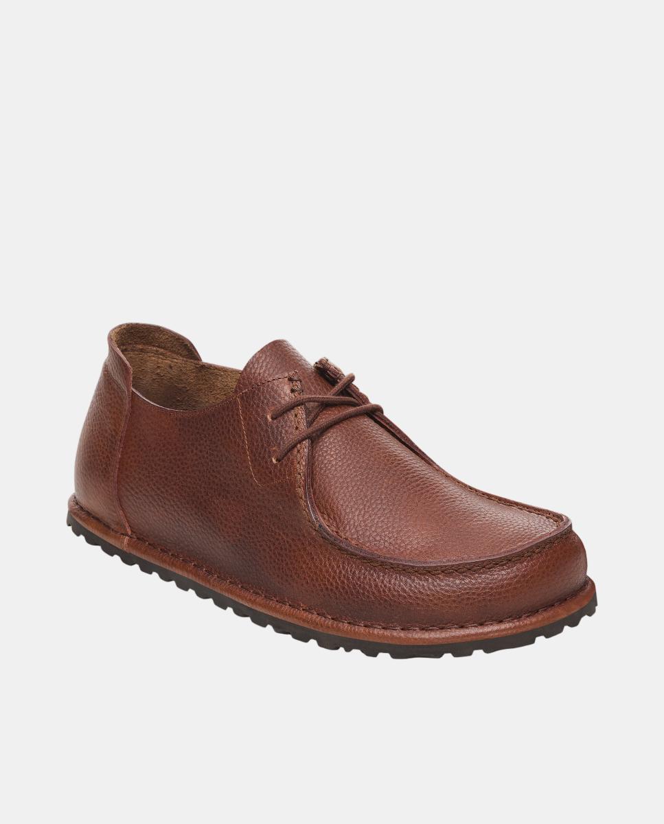 Mocassins em Couro Natural Castanho-2